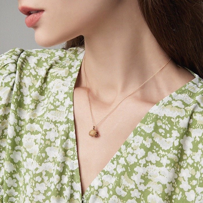 Hérisson - Gold hedgehog necklace - Image 4