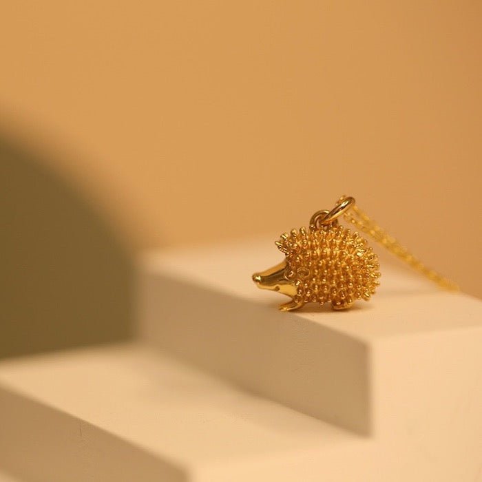 Hérisson - Gold hedgehog necklace - Image 3