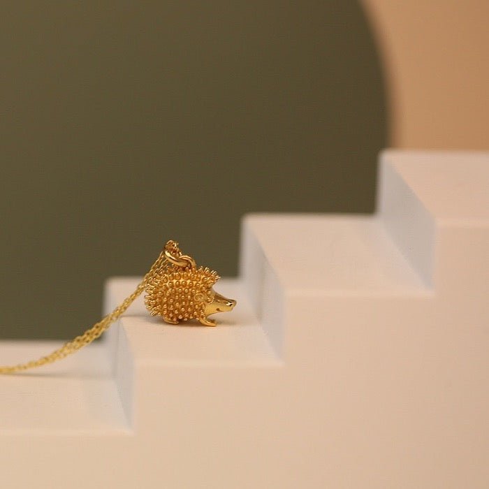 Hérisson - Gold hedgehog necklace - Image 2