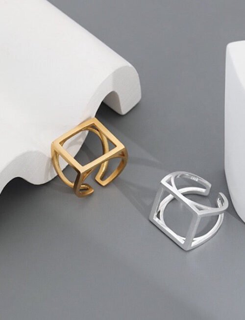 Minimalist Bold Look Square Ring