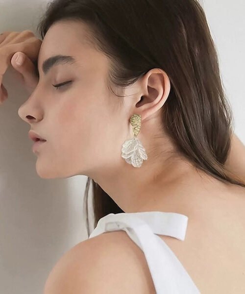 Elegant White Mermaid Tail Earrings