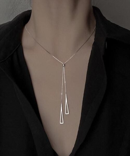 Sterling Silver Triangle Necklace