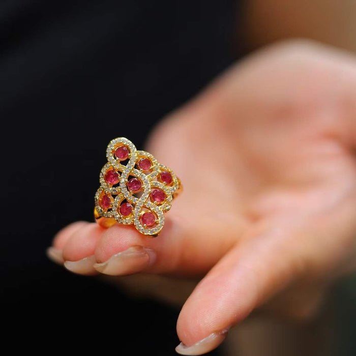 Real Ruby Royal Frame Ring-Adjustable - Image 5