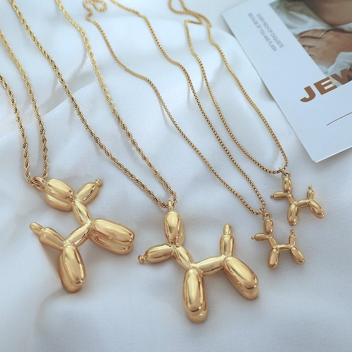 Cute Balloon Dog Pendant Necklace - Image 3