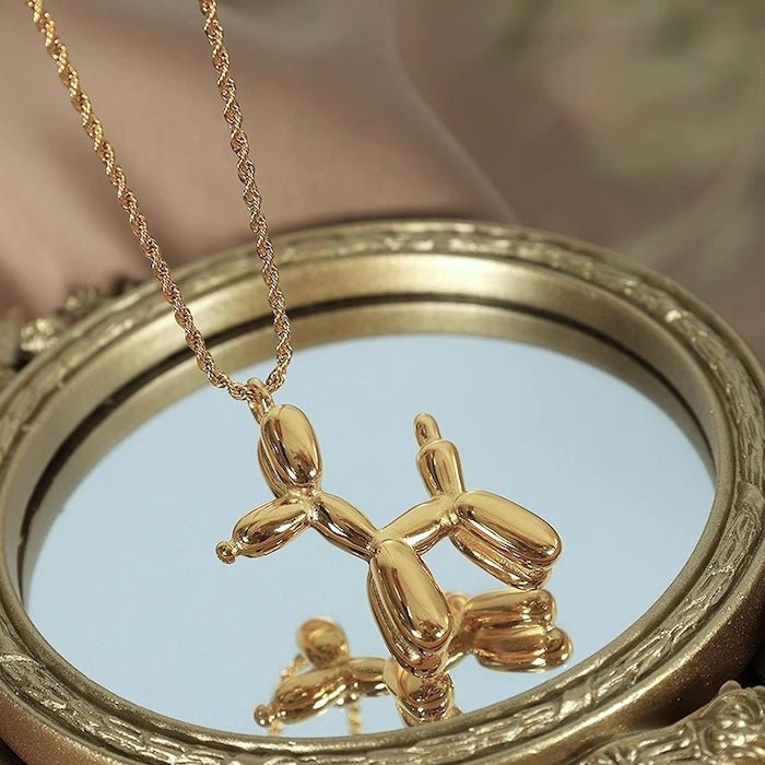 Cute Balloon Dog Pendant Necklace - Image 2