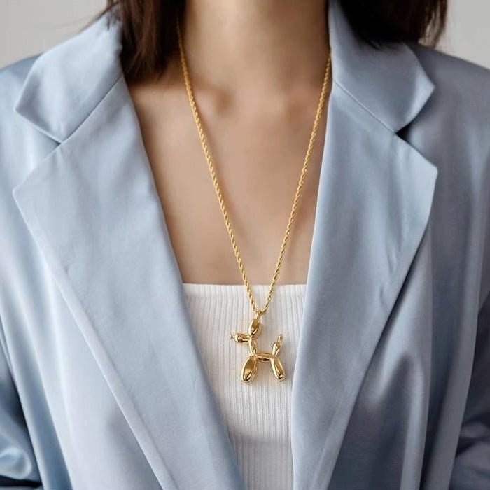 Cute Balloon Dog Pendant Necklace - Image 5