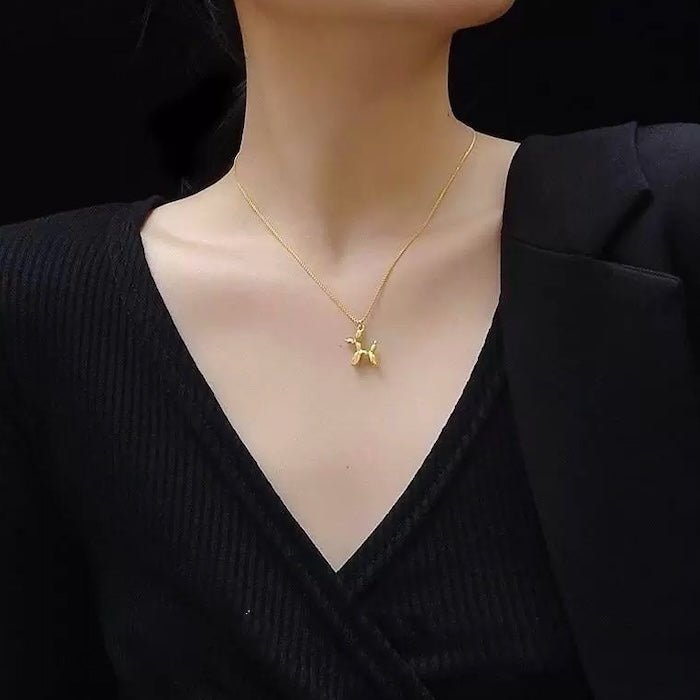 Cute Balloon Dog Pendant Necklace - Image 6