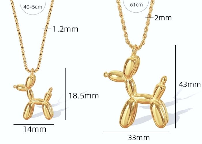 Cute Balloon Dog Pendant Necklace - Image 8