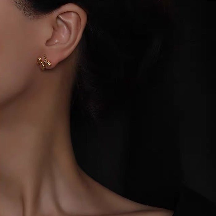 Cute Ballon Dog Small Ear Studs-Gold n Silver - Image 6