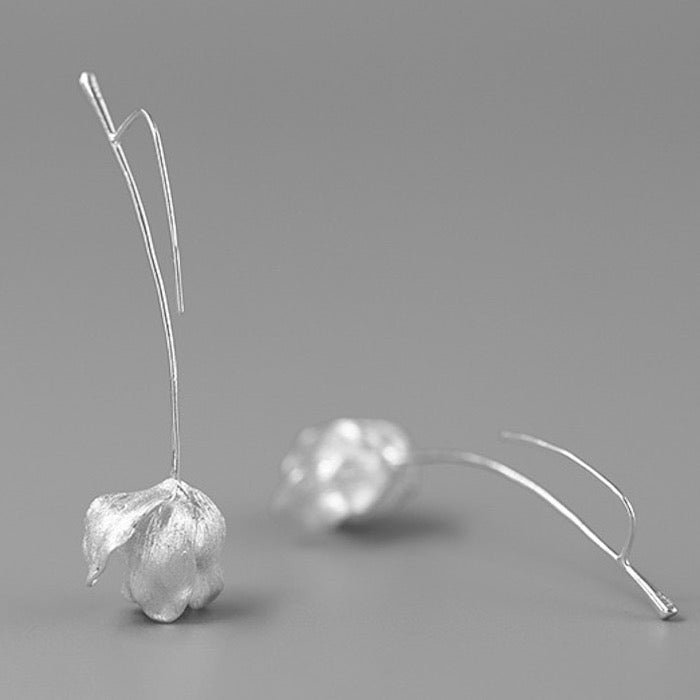 Unique Tulip Flower Longline Earrings - Image 5