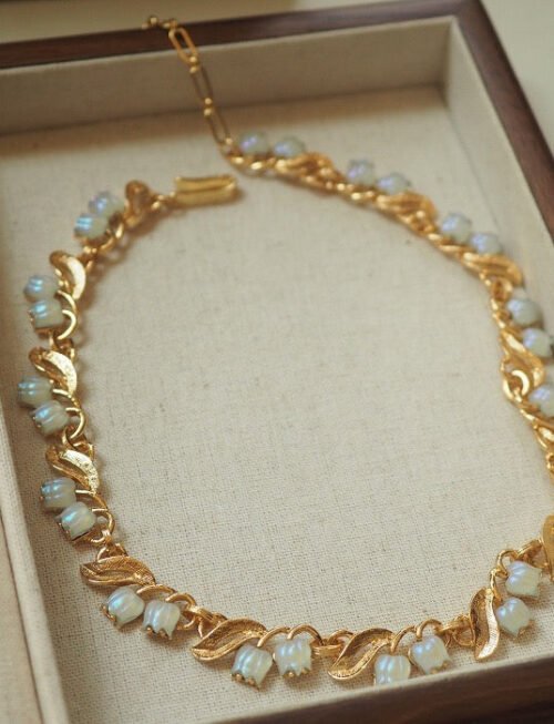 Moonlight Muguet - Vintage Lily of the Valley necklace