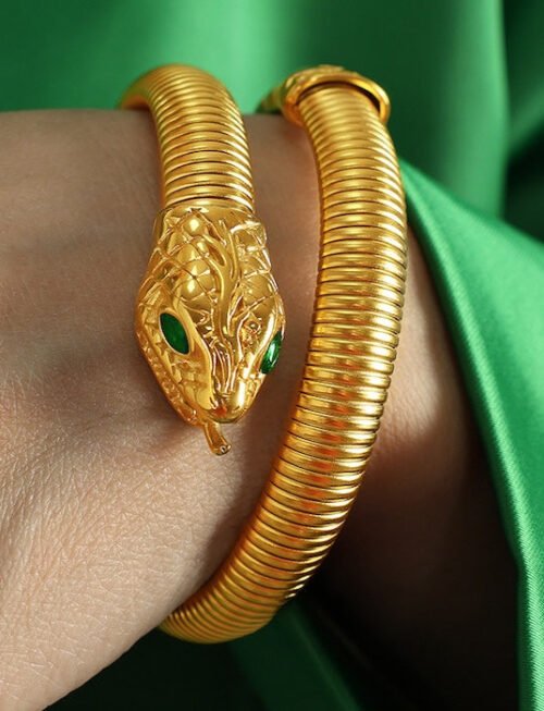 Chunky Cobra Design Stretch Bracelet