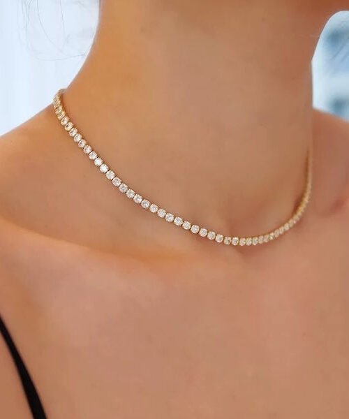 Timeless Diamond Look Sparkling Choker