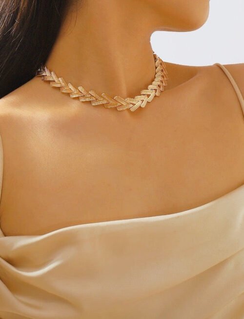 Bold Look V Chain Necklace n Bracelet