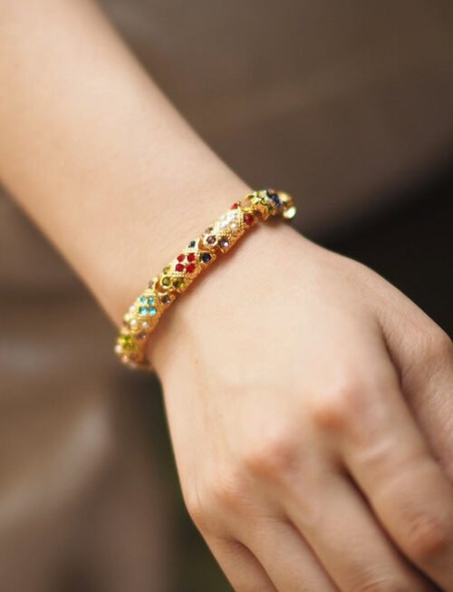 Vintage Inspired Dazzling Kaleidoscope Bracelets-16cm long