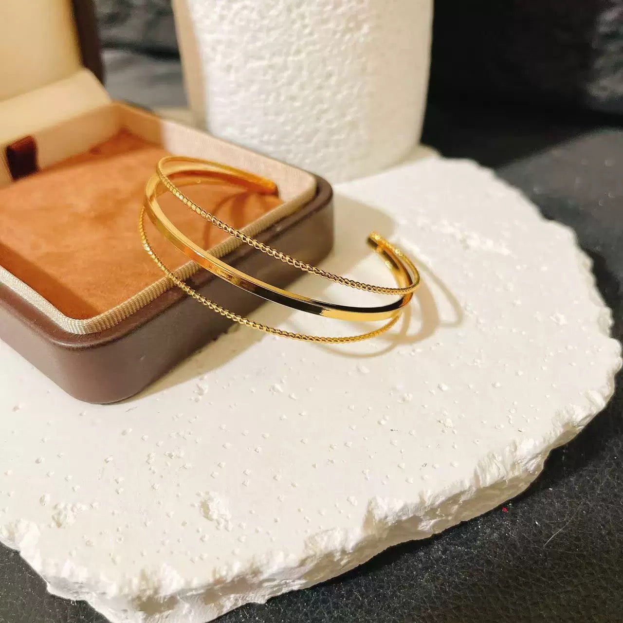 Minimalist Open Bangle Set ??Gold & Silver - Image 4