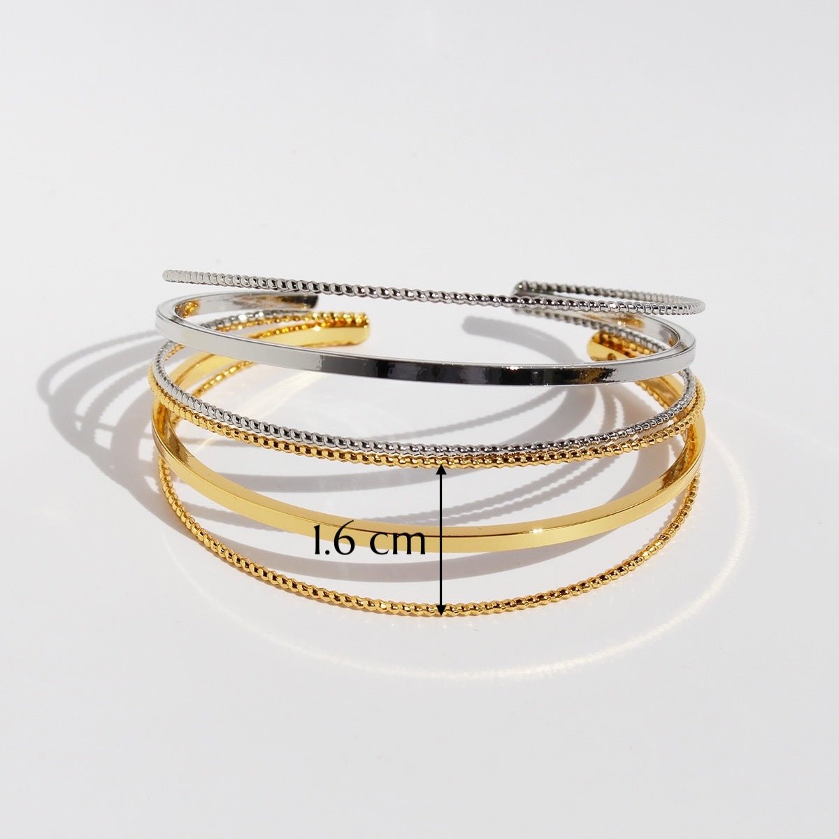 Minimalist Open Bangle Set ??Gold & Silver - Image 5